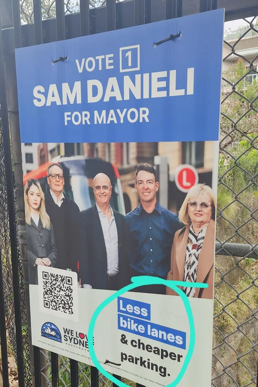 Sydney's car-brained candidate for Mayor