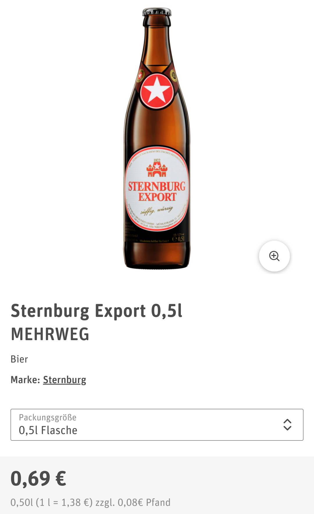 Sternburg Export 0.5L bottle — 69ct