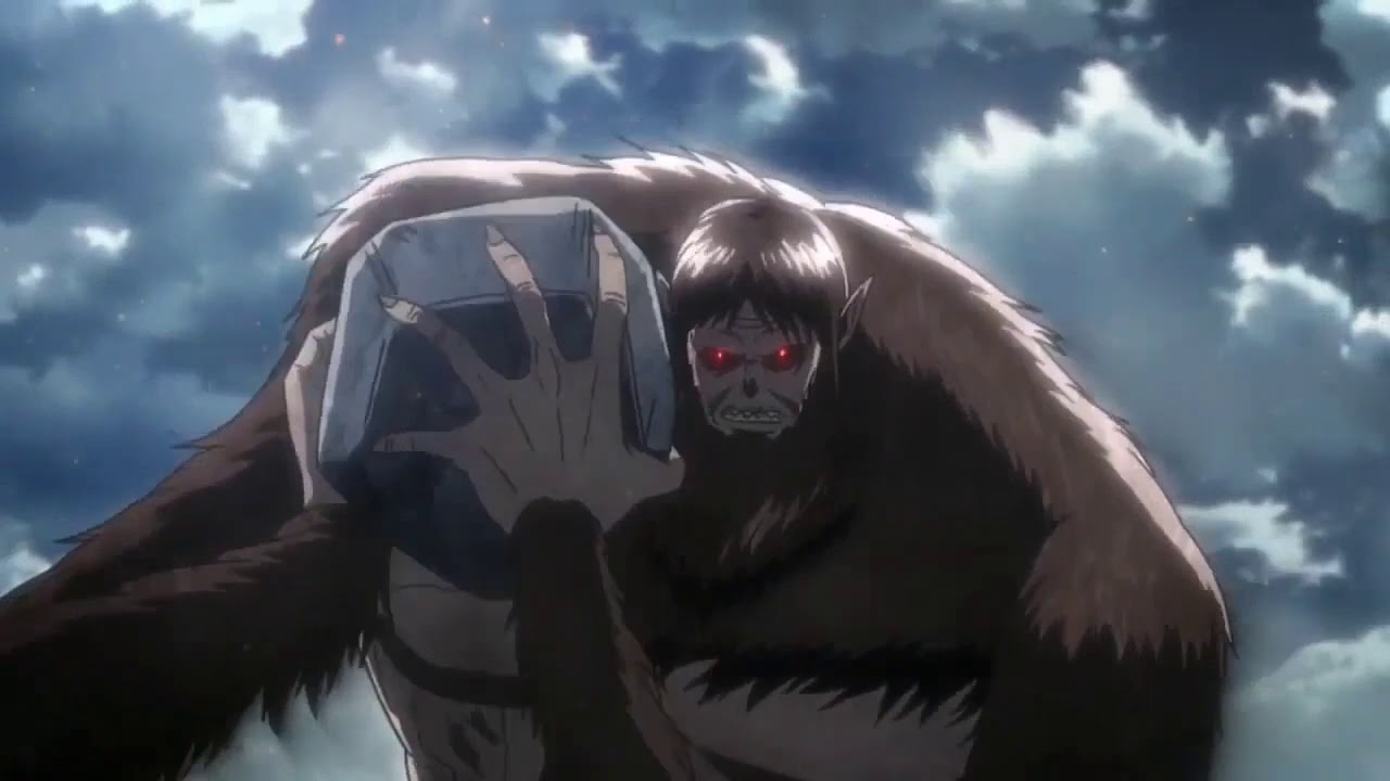 beast titan throwing rock