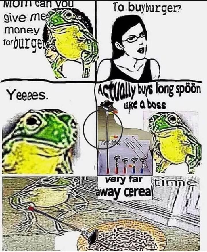 frog long spoon meme