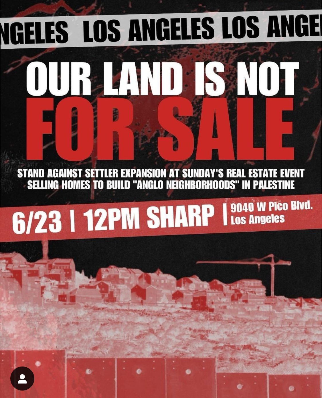 Flyer detailing protest