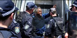 Aboriginal protester arrested outside Sydney Opera House