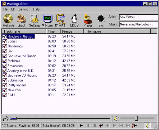 Screenshot of Audiograbber