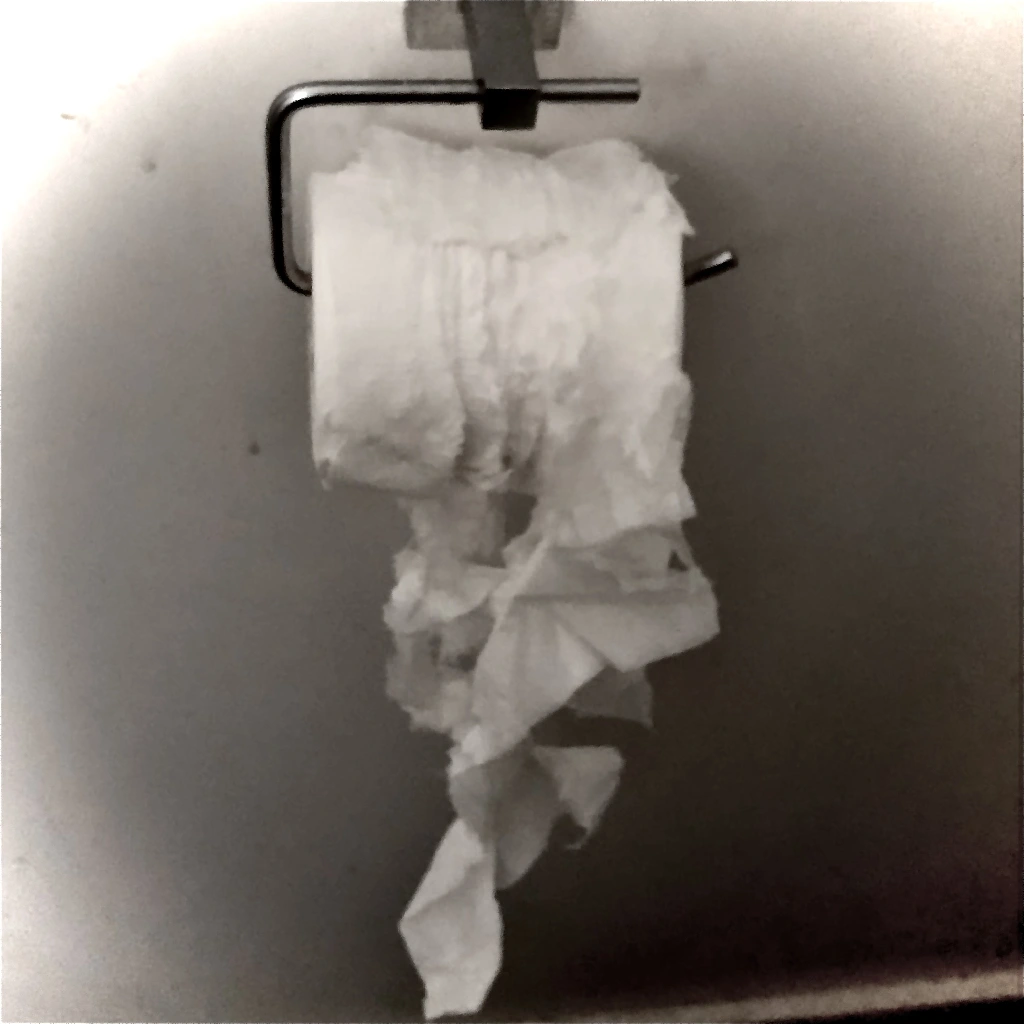 cat shreaded loo roll