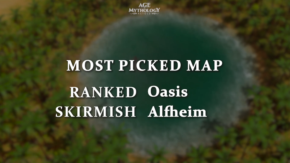 Most Picked Map: Ranked Oasis; Skirmish Alfheim