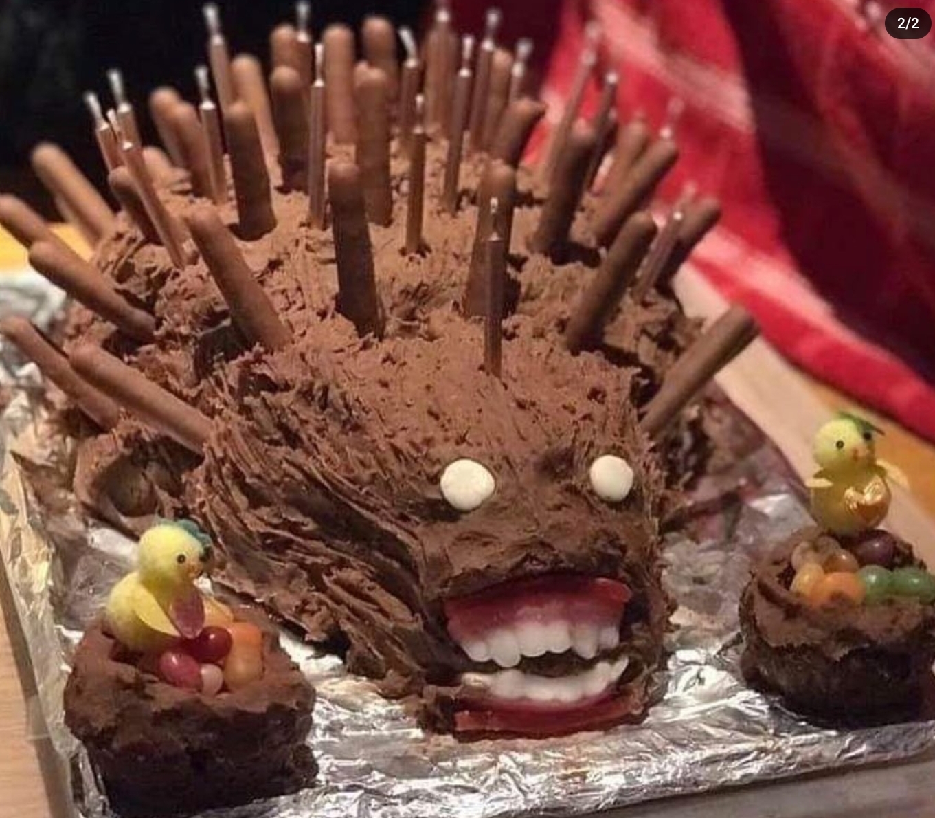 This cake defies description